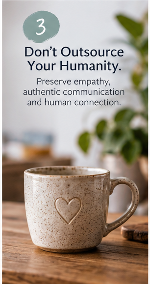 3. Don't outsource your humanity
